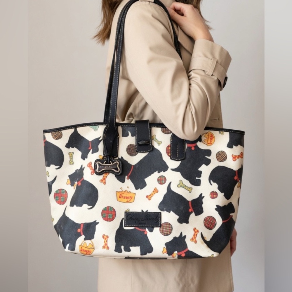 Vintage Dooney & Bourke Scottish Terrier Dog Shoulder Tote Bag